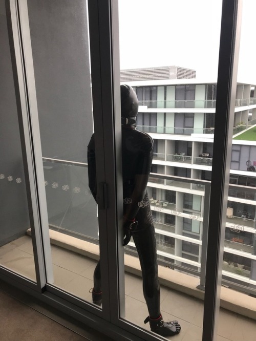 kiwilatex:  Played with a gimp. He didn’t listen, and came up stairs when he was told to wait downstairs. So he got locked out on the 11th floor balcony. Then when he was allowed inside he was electro plugged, edged, teased and then fucked.