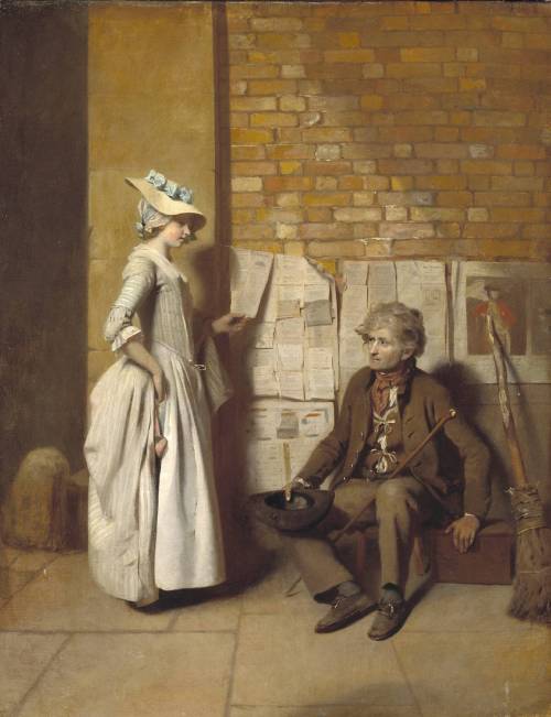 artschoolglasses:A Girl Buying a Ballad, Henry Walton, 1778