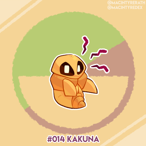 New Pokédex entry added!No.014 Kakuna