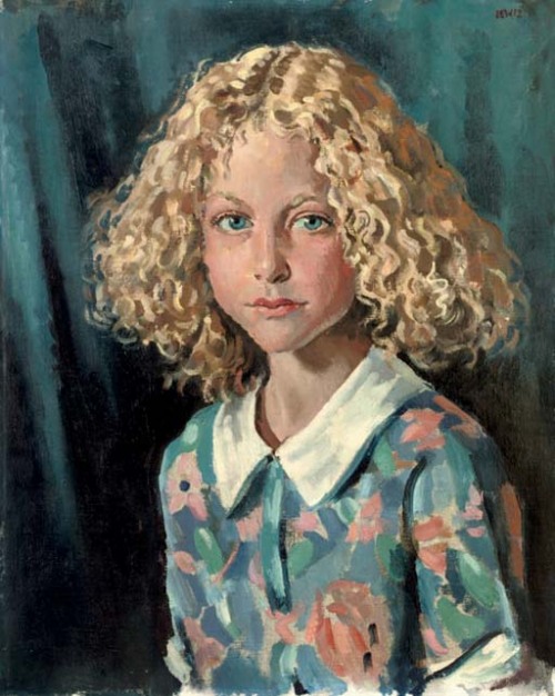 Neville Lewis (British, 1895-1972)Portrait of a young girl