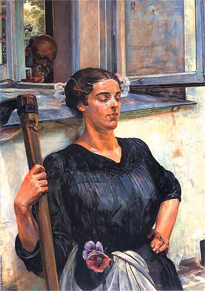 elementwrangler: jeza-red:  scissorhands-trustfall:  jeza-red:   This is a painting of Jacek Malczewski called simply ‘Death’ and it’s my favourite personification of death in any medium.  She’s not creepy or scary, or sexy, or abstract. She