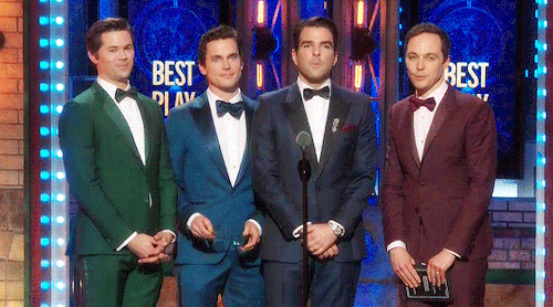 Andrew Rannells, Matt Bomer, Zachary Quinto, And Jim Parsons (from The Boys In The Band) Present At The