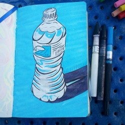 Quick water bottle study. #mattbernson #pentelbrushpen