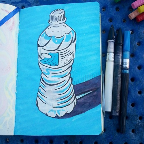Porn Pics Quick water bottle study. #mattbernson #pentelbrushpen