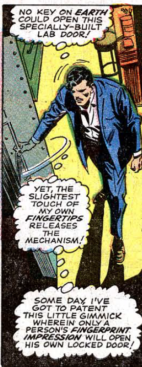 Tony Invents A Biometric Lock. In. 1967.