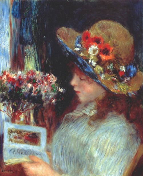 artist-renoir: Young girl reading, 1886, Pierre-Auguste RenoirMedium: oil,canvas