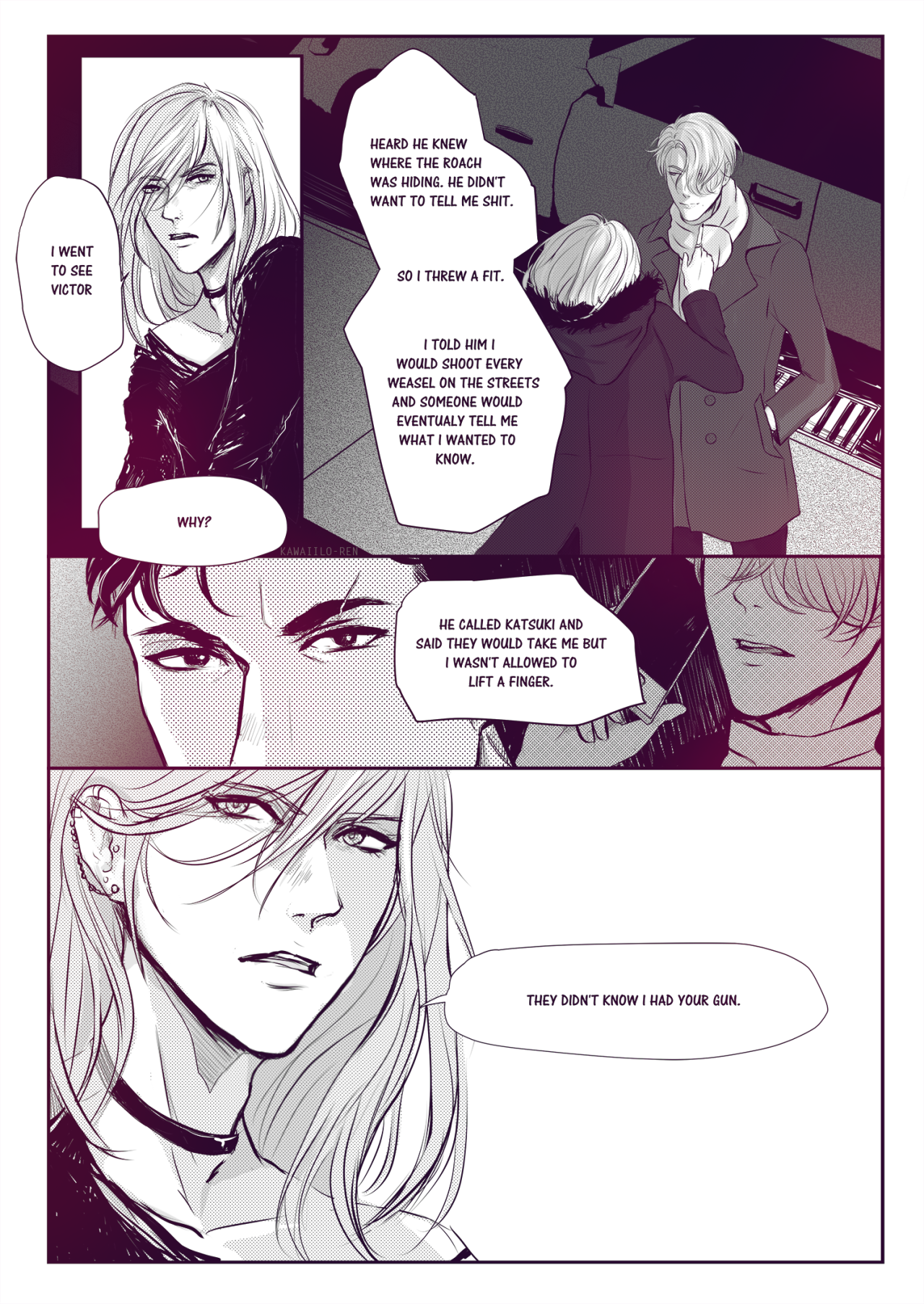 kawaiilo-ren: Part 2/?? of the Otayuri mafiya AU comic Page 1 / 