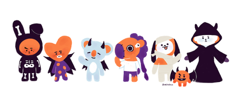 a bt21 halloweenlike the twitter version too!