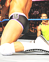 :  favorite ring gear + cody rhodes, black and white 