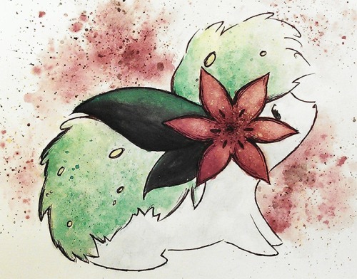 megarayguaza:shaymin in watercolor by request~