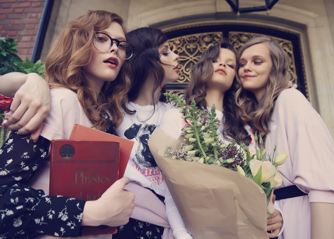 impo-kempi:  Wildfox Academy by Wildfox Couture  Models Charlotte Kemp Muhl, Christina