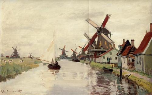 Windmills in Holland, 1871, Claude Monet