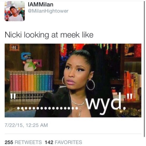 myuncreativeurl:melaninhoe:Lmao. Meek done fucked up his wholeeeeee everythingLMFAO The “I’m not gon