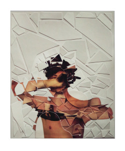 kylejthompson:  Untitled, 2013, by Kyle Thompson This is a physical piece I experimented with.  I printed several copies of this image, cut it up and glued them together.  I have other versions that I might post later too. (Model Maxwell Runko)