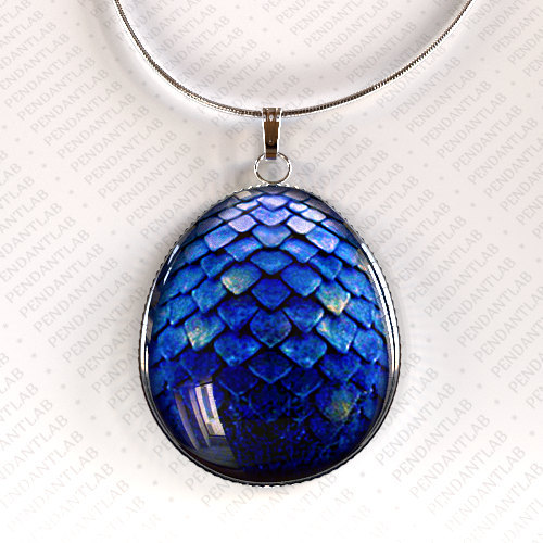 etsy-thefantasy:  (via Blue Dragon Egg Pendant Jewelry Dragon Necklace by PendantLab)