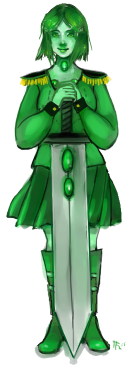 talvitera:rosespirit‘s gemsona, emerald. happy birthday. :)