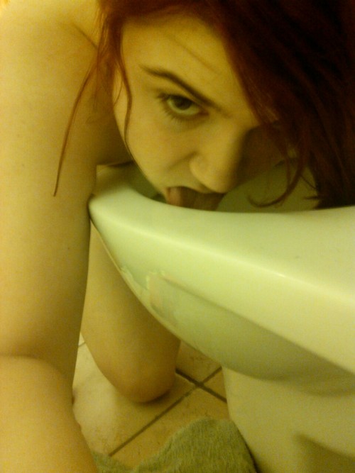 slutty-illek:  Licking the toilet and drinking the toilet water while I use my toy to edge. This is something I hate to do, but what I like doesn’t matter cause I’m just a stupid cunt my only purpose is to please men and their cocks.  You are adorable