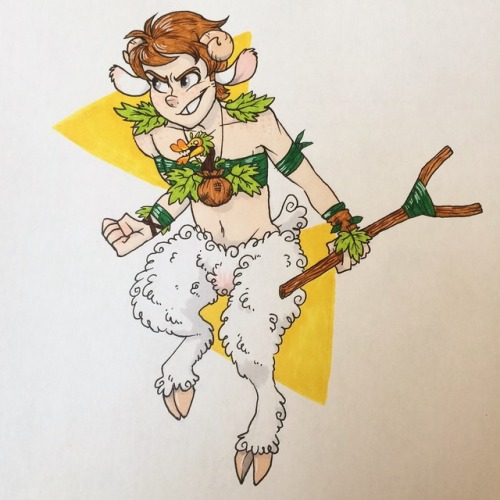 New DnD character! Name: Faihei (Fei for short) Race: Satyr (sheep) Class: Druid (earth affinity) Al