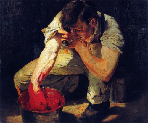 lyghtmylife:  Mathias J. Alten  [German-born American Painter, 1871-1938] The Color Mixer, 1908 oil on canvas  Private collection 