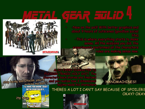 outerharem:  Made a MGS Powerpoint for two of my friends (one has tumblr) The extremely abridged version of MGS, ALMOST SPOILER FREE  