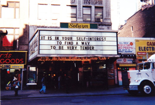 acehotel:Jenny Holzer’s marquees, a solid reminder to be good.