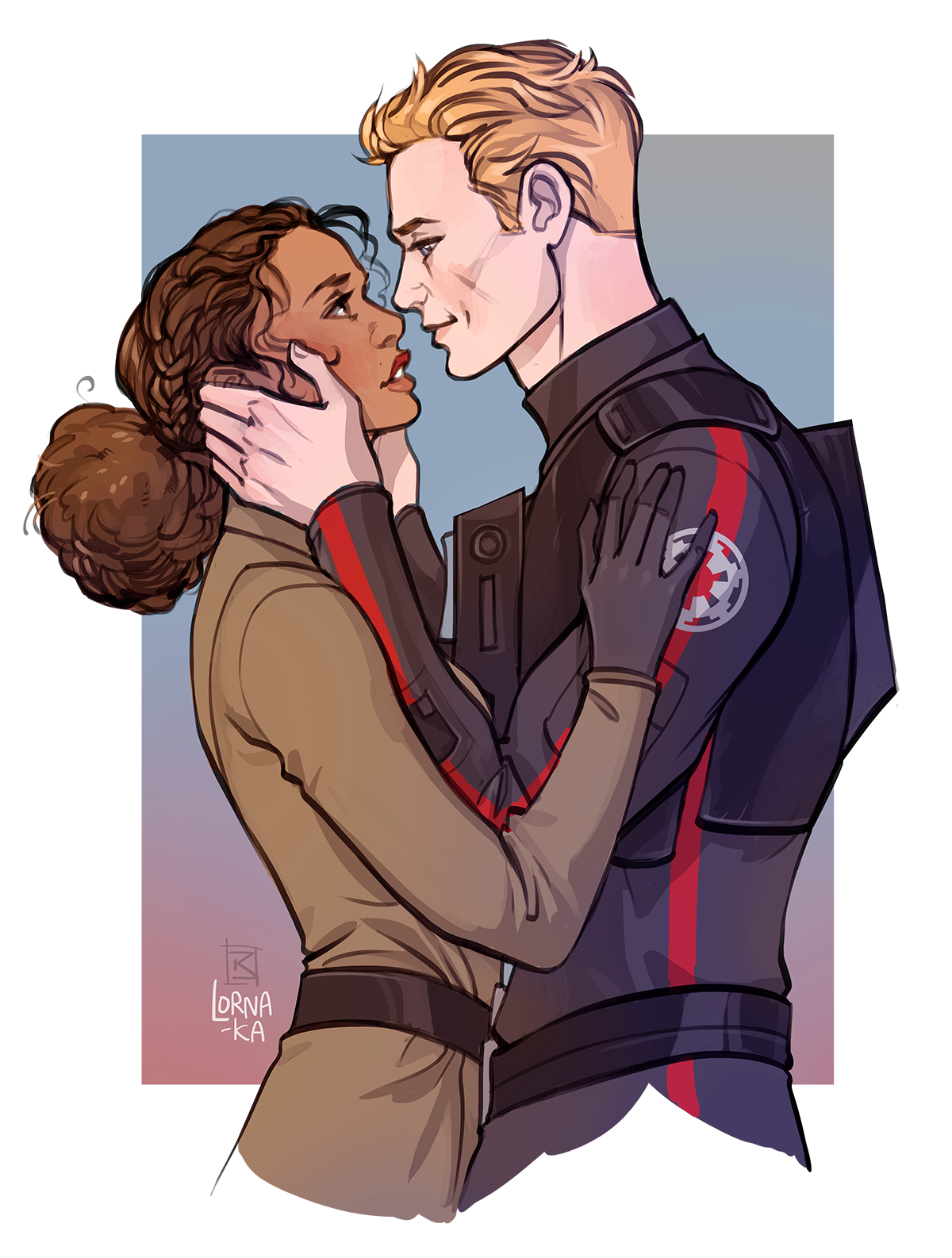 lorna-ka:Ciena and Thane from Lost Stars by Claudia Gray (@claudiagray) commissioned