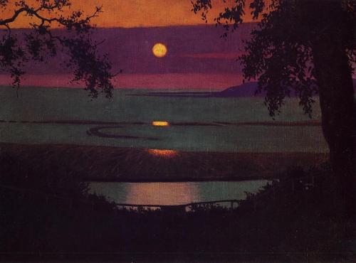 artist-vallotton:Sunset, 1918, Felix VallottonMedium: oil,canvas