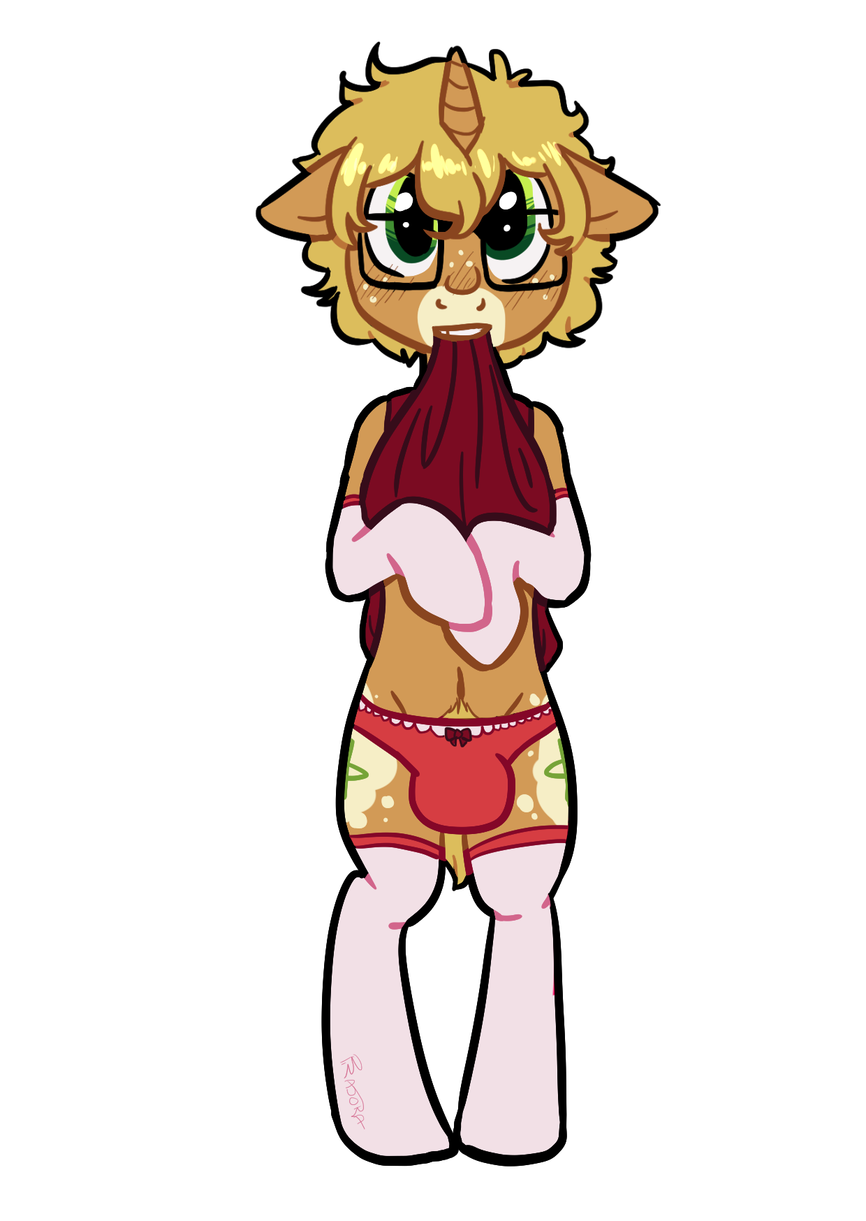 pradora:  Aw cute little Shining Star cross dressing… and wetting! ;D
