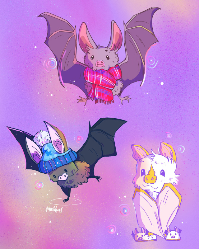 A trio of cozy bats Instagram | Facebook
