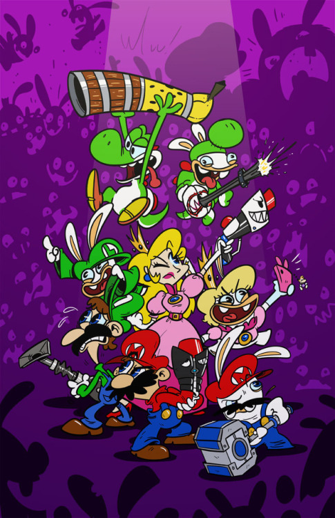 beapeabear:New poster time! This time of Mario, his friends, and their new lepus-esque acquaintances