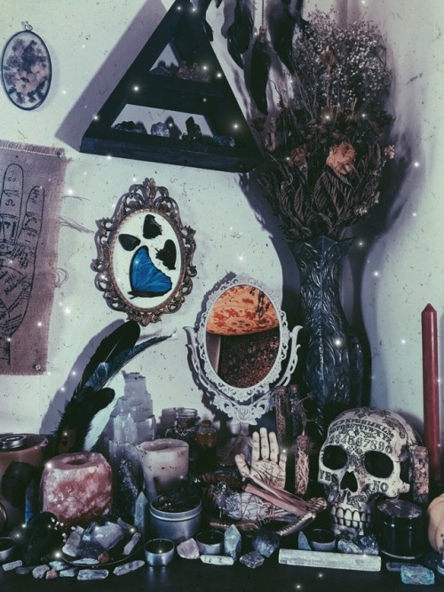 etherealhaxa: Corner of my overflowing alter 