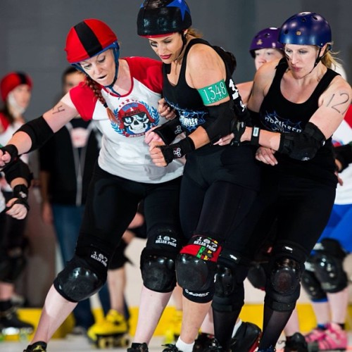 Our last bout is tomorrow! Be there or be square! Photo by quickdrawphoto.com #newjersey #rollerderb