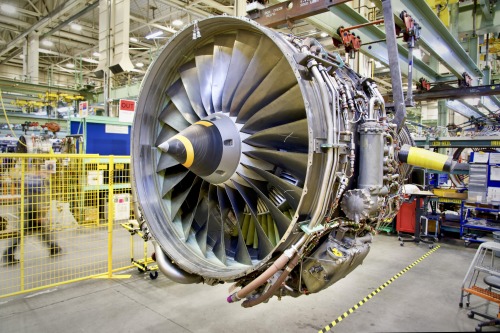 IAE, (International Aero Engines), V2500 engine used on a Airbus 319/320 aircraft. San Francisco Air