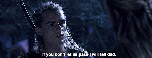 thranduilings:    Diva Legolas | Part 26: If You Don’t Reblog This I Will Tell
