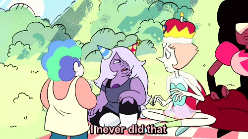 zollith:plasticbeachcity:the-mystery-of-bill-cipher:I love how distraught Pearl getsYa but look how disgusted Amethyst looksHOW DARE YOU THROW THAT BUTTER