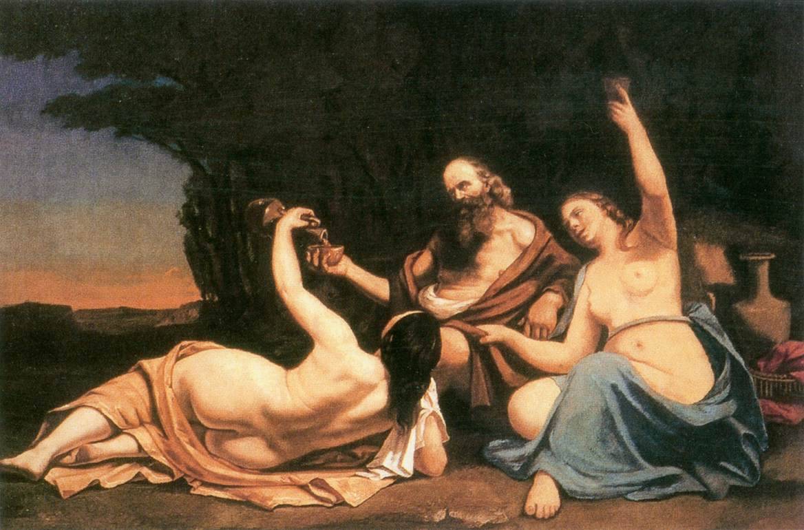 centuriespast:  COURBET, GustaveLot and His Daughters1844Oil on canvas, 89 x 116 cmPrivate