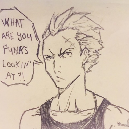 I feel bad for not updating this in a while so here’s an old Kanji doodle. It was one of his first l