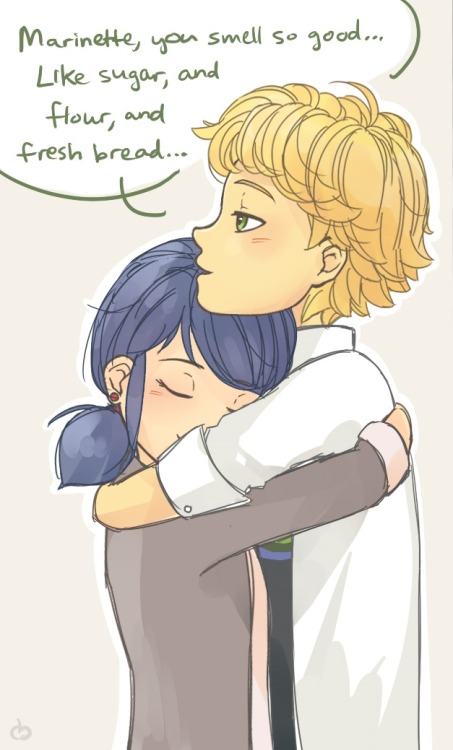 baraschino:every time you all say marinette smells good because she lives in a bakery, this is what 