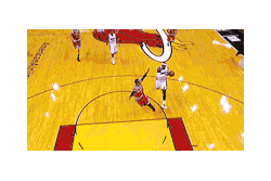 evenstars:   LeBron James throws an alley-oop off the backboard to himself 