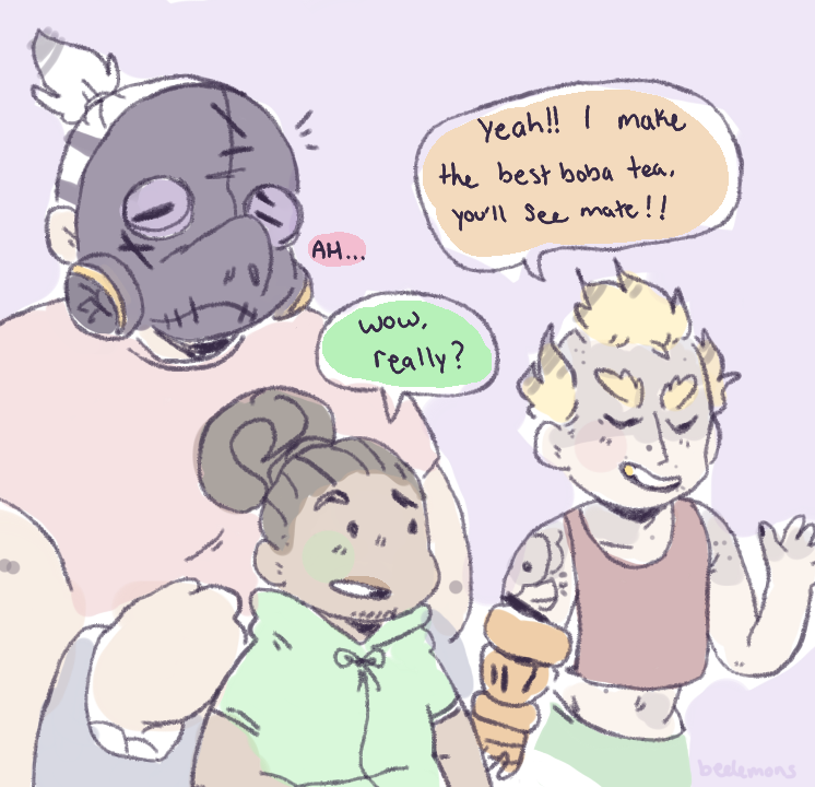 beelemons:  ok…hear me out…………..roadhog has tiny sneezes……think about