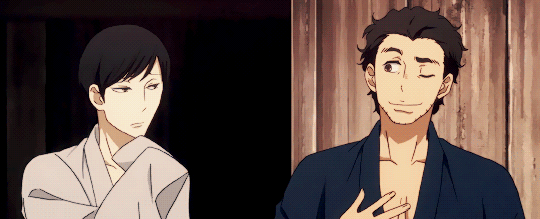 dazei:   Shouwa Genroku Rakugo Shinjuu↳ Kikuhiko &amp; Sukeroku through the