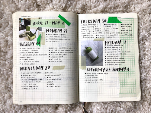 april’s playlist and a weekly spread! 