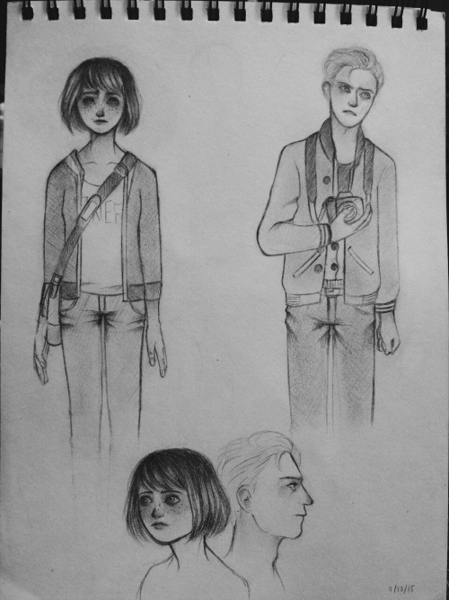 My drawings of Max and Nathan