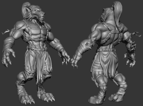 Finishing up this sculpt so I can move onto the low poly. Trying to get better material definition a