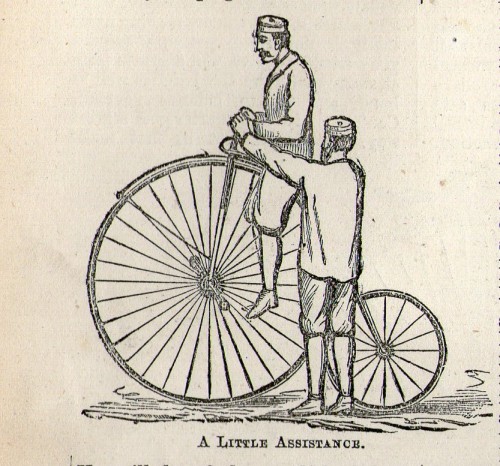 antique instructional hints for the penny farthing bicycle
