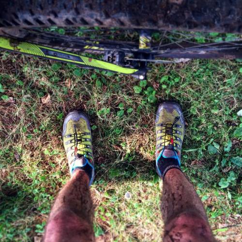 ergoerik: Post-ride my new kicks are starting to get broken in #sixmilerun #nj #mtb #gear #yestergra