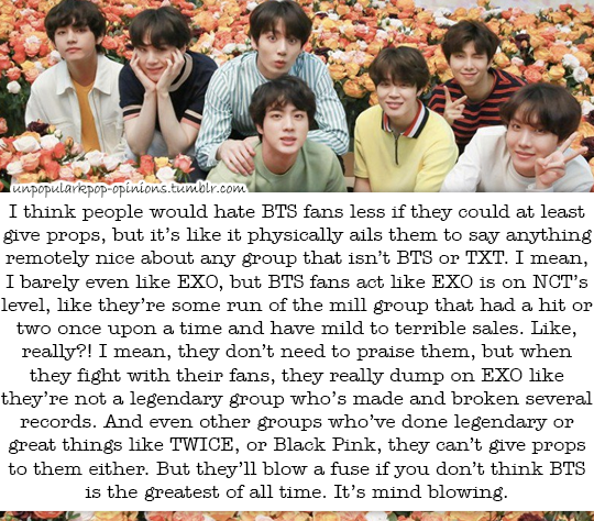 Unpopular K-Pop Opinions — I Think People Would Hate Bts Fans Less If They ...