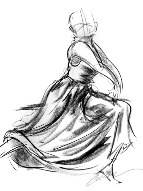 ♪ she wears long skirts i wear t-shirts she’s a model for my gesture drawing class and i am an