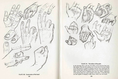 How to draw hands, part 2 (of 2). Pages from a handbook, plus several sheets of random examples.Part