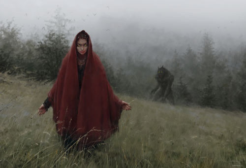 ex0skeletal-undead:Wolf Bride by  Jakub Rozalski  This artist on Instagram // Facebook // Twitter // Tumblr